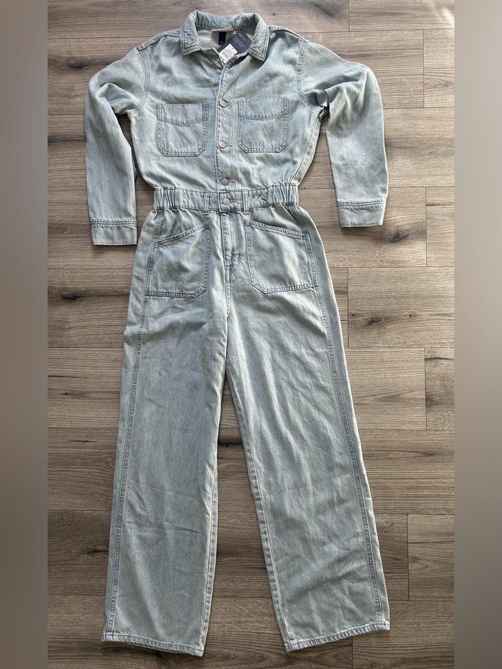 Universal Thread Pants & Jumpsuits Utility Denim Jumpsuit Light Wash Wide Leg 2